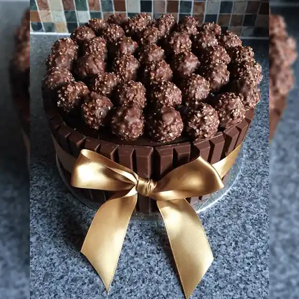 Ferrero Rocher & Kit Kat Cake - Ding Dongg